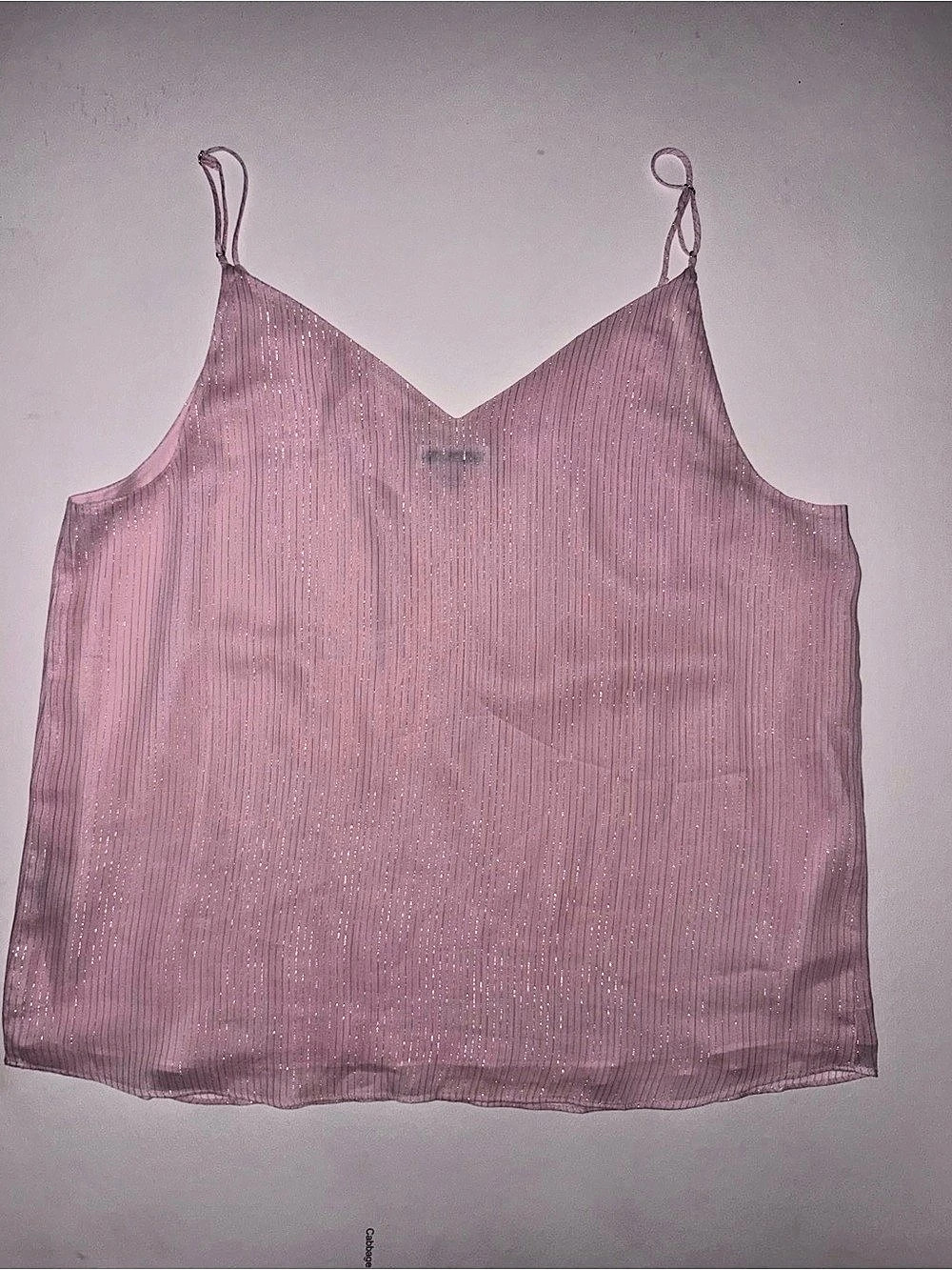 Calvin Klein Ribbed Shimmer Camisole in Pink XL Like New